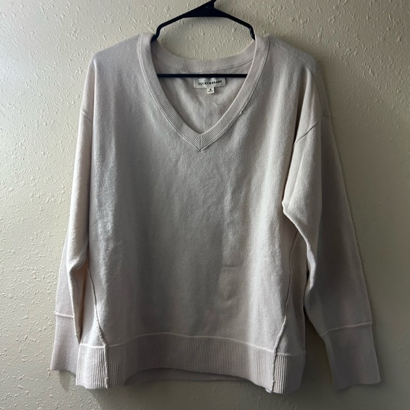 Lucky Brand Sweaters - Lucky Brand Cream V-Neck Sweater